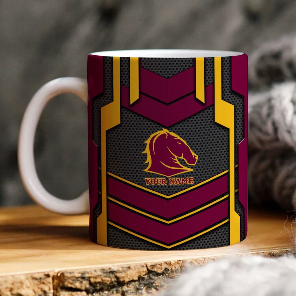 NRL Brisbane Broncos Personalized Ceramic Mug All Teams