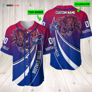 Custom Buffalo Bills Baseball Jersey with Mascot - Show Your Team Spirit!