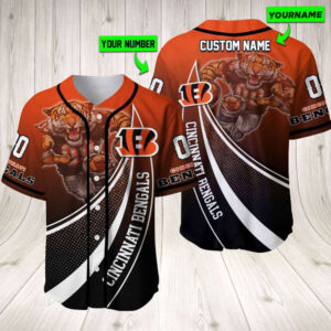 Personalized Cincinnati Bengals Baseball Jersey Baseball Jersey Mascot