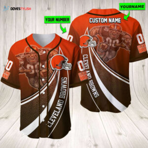 Personalized Cleveland Browns Baseball Jersey Baseball Jersey Mascot