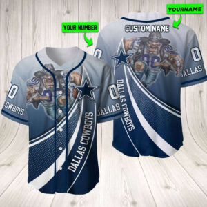 Custom Dallas Cowboys Baseball Jersey with Mascot – Stand Out with Personalized Style
