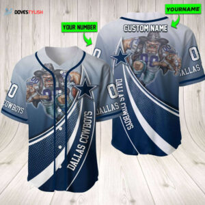 Custom Dallas Cowboys Baseball Jersey with Mascot - Stand Out with Personalized Style
