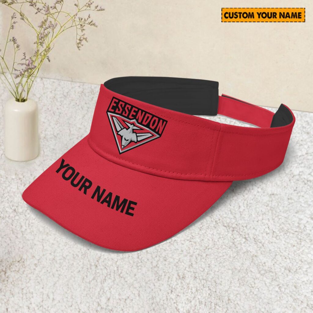 Personalized Essendon AFL Sunscreen Visor Cap Travel Hats For Fan Personalized Essendon AFL Sunscreen Visor Cap Travel Hats For Fan