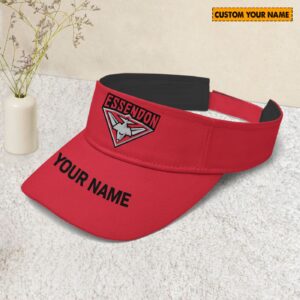 Personalized Essendon AFL Sunscreen Visor Cap Travel Hats For Fan