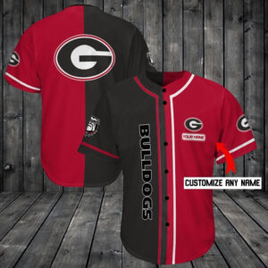 Custom Georgia Bulldogs Baseball Jersey Personalized Name for Fans