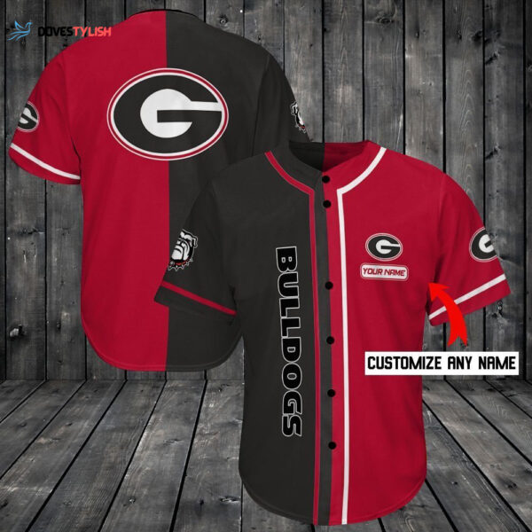 Custom Georgia Bulldogs Baseball Jersey Personalized Name for Fans