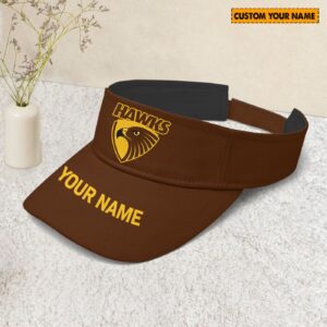 Personalized Hawthorn AFL Sunscreen Visor Cap Travel Hats For Fan