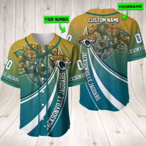 Personalized Jacksonville Jaguars Baseball Jersey Baseball Jersey Mascot