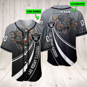Personalized Las Vegas Raiders Baseball Jersey Baseball Jersey Mascot