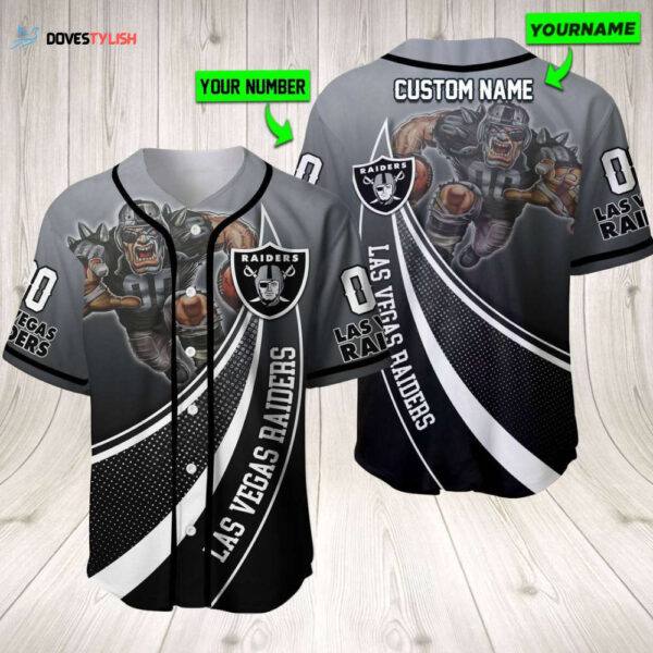 Personalized Las Vegas Raiders Baseball Jersey Baseball Jersey Mascot