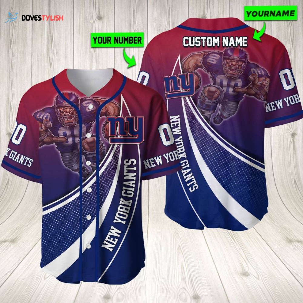 Personalized New York Giants Baseball Jersey Baseball Jersey Mascot Personalized New York Giants Baseball Jersey Baseball Jersey Mascot