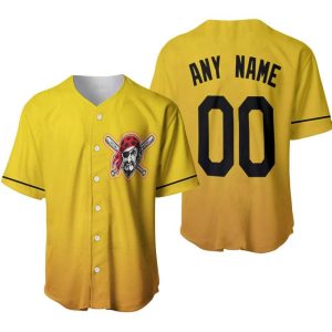 Custom Pittsburgh Pirates 00 Anyname Throwback Yellow Jersey – Perfect Gift for Baseball Fans