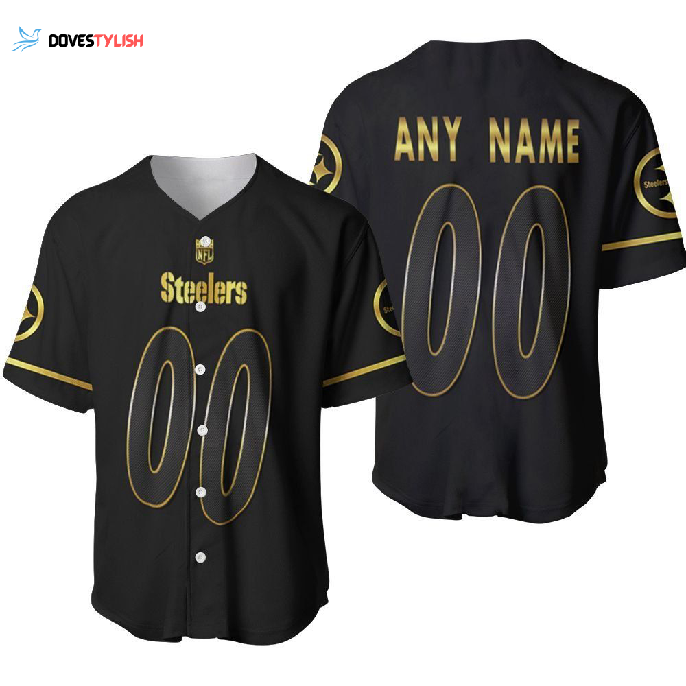 Personalized Pittsburgh Steelers 00 Anyname Jersey – Black Golden Edition Perfect Gift for Fans Personalized Pittsburgh Steelers 00 Anyname Jersey – Black Golden Edition Perfect Gift for Fans