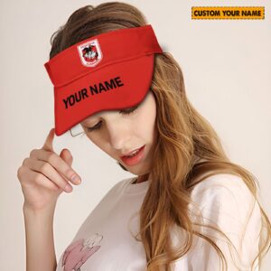 Personalized St. George Illawarra Dragons NRL Sunscreen Visor Cap Travel Hats For Fan