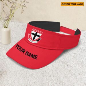 Personalized St Kilda AFL Sunscreen Visor Cap Travel Hats For Fan