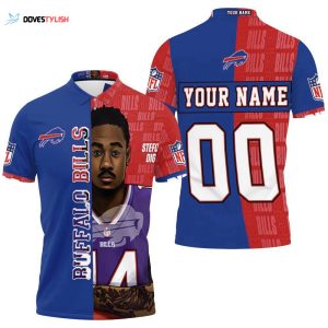 Personalized Stefon Diggs 14 Buffalo Bills Great Player Polo Shirt Gift for Men Women