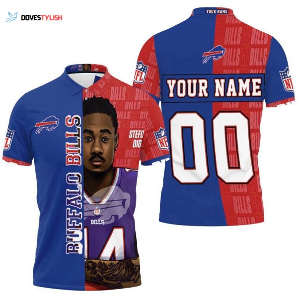 Personalized Stefon Diggs 14 Buffalo Bills Great Player Polo Shirt Gift for Men Women