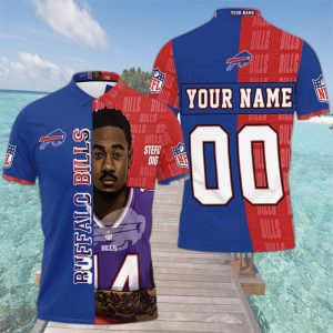 Personalized Stefon Diggs 14 Buffalo Bills Great Player Polo Shirt Gift for Men Women