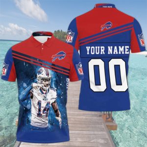 Personalized Stefon Diggs 14 Buffalo Bills Great Player Polo Shirt Gift for Men Women