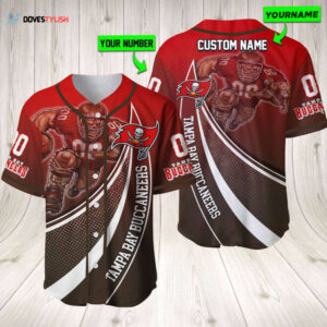 Personalized Tampa Bay Buccaneers Baseball Jersey Baseball Jersey Mascot