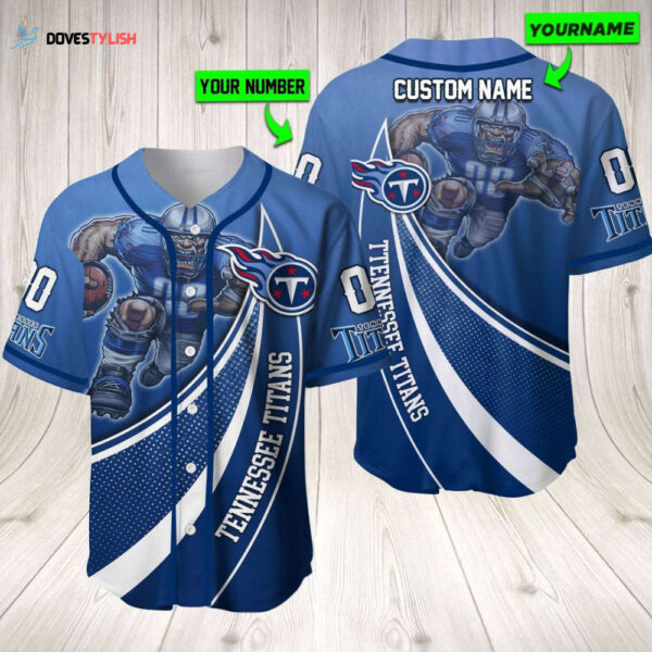 Personalized Tennessee Titans Baseball Jersey Baseball Jersey Mascot