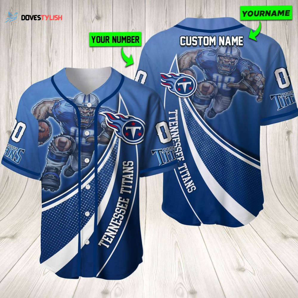 Personalized Tennessee Titans Baseball Jersey Baseball Jersey Mascot Personalized Tennessee Titans Baseball Jersey Baseball Jersey Mascot