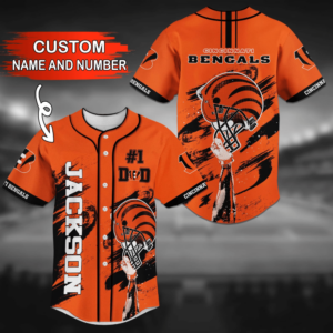 Custom Cincinnati Bengals NFL Baseball Jersey for Men & Women - Personalize Your Style!