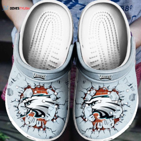 Philadelphia Eagles NFL broken wall Clogs Shoes Clogs Unisex Footwear