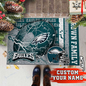 Philadelphia Eagles Personalized Doormat Home Decor 2024 2025 26