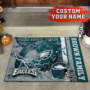 Philadelphia Eagles Personalized Doormat Home Decor 2024 2025 26