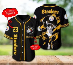 Pittsburgh Steelers Baseball Jersey Personalized