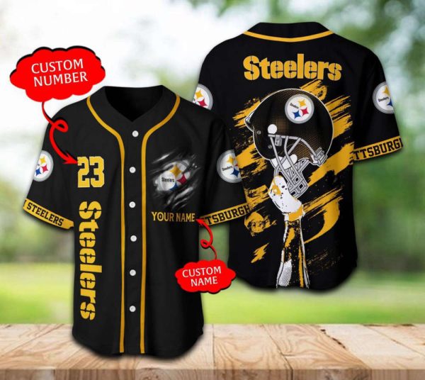 Pittsburgh Steelers Baseball Jersey Personalized