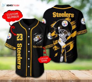 Pittsburgh Steelers Baseball Jersey Personalized