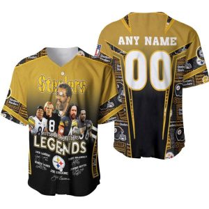 Pittsburgh Steelers Legends Baseball Jersey: Lambert Polamalu & Greene – Personalized Gift for Fans