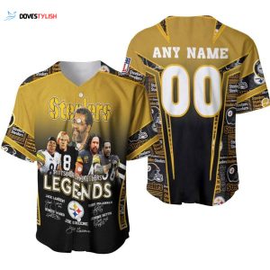Pittsburgh Steelers Legends Baseball Jersey: Lambert Polamalu & Greene - Personalized Gift for Fans