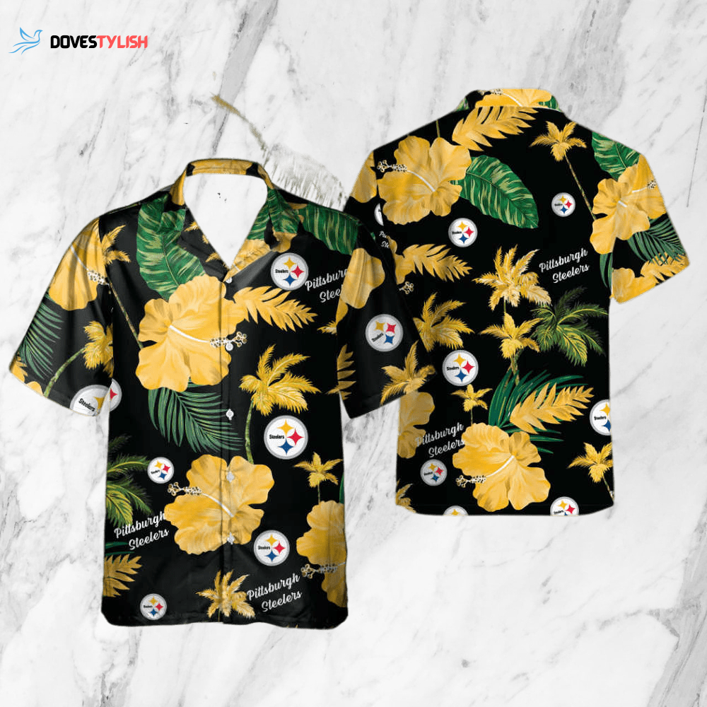 Pittsburgh Steelers Nfl Color Hibiscus Button Up Hawaiian Shirt Pittsburgh Steelers Nfl Color Hibiscus Button Up Hawaiian Shirt