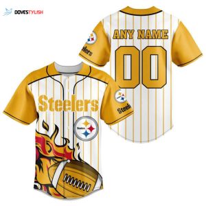 Pittsburgh Steelers Personalized Baseball Jersey