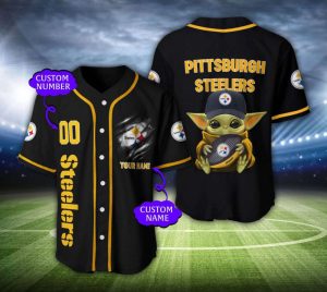 Pittsburgh Steelers Personalized Baseball Jersey