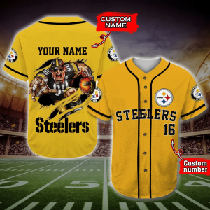 Pittsburgh Steelers Personalized Baseball Jersey