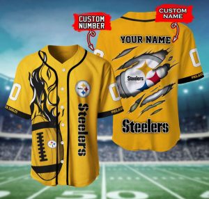 Pittsburgh Steelers Personalized Baseball Jersey