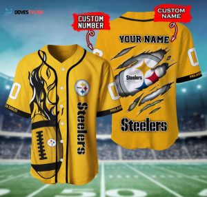 Pittsburgh Steelers Personalized Baseball Jersey