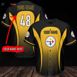 Pittsburgh Steelers Personalized Baseball Jersey Gift for Fans