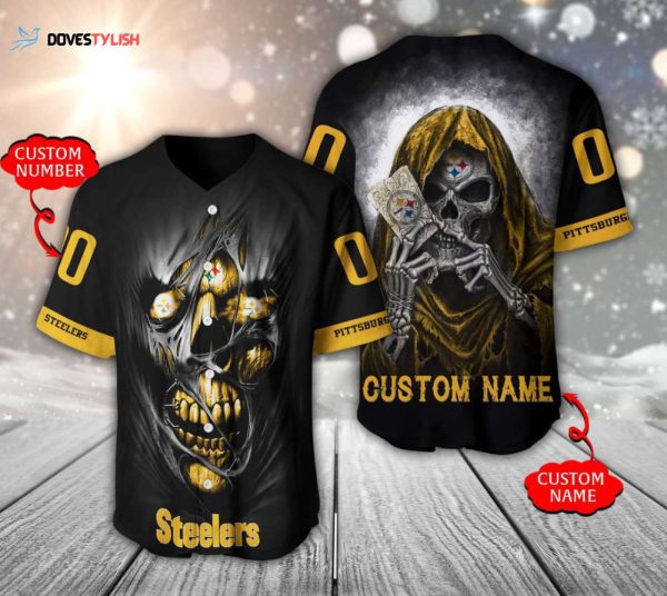 Pittsburgh Steelers Personalized Baseball Jersey Gift for Men Dad