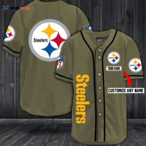 Pittsburgh Steelers Personalized Baseball Jersey Shirt Gift for Fans-3