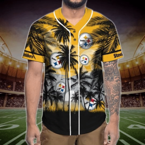 Pittsburgh Steelers Tropical Baseball Jersey Gift for Men Dad