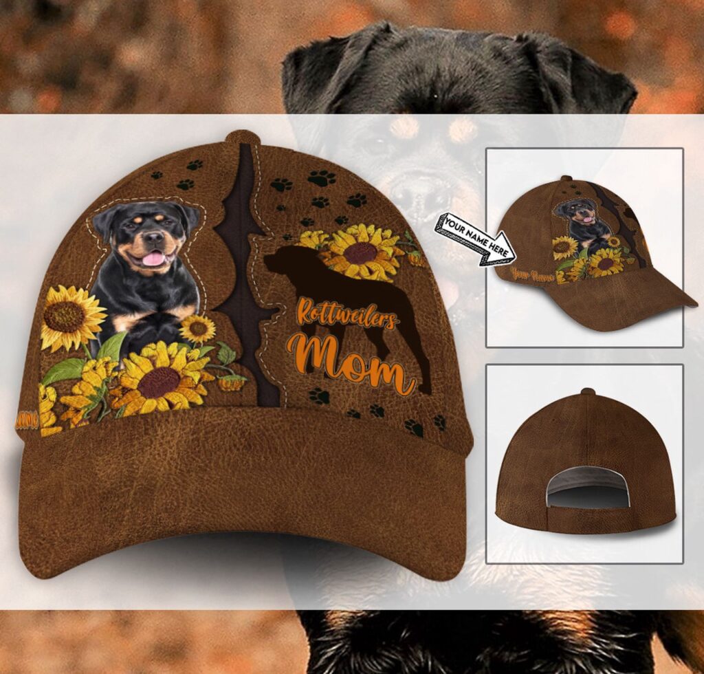 Rottweiler mom sunflower Hat Classic Cap Rottweiler mom sunflower Hat Classic Cap