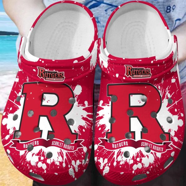 Rutgers Scarlet Knights Clog Shoes, Water Shoes – Gift for Men Women Fans – Gift for Men Women Fans