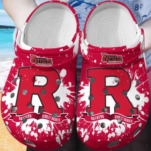 Rutgers Scarlet Knights Clog Shoes, Water Shoes - Gift for Men Women Fans - Gift for Men Women Fans