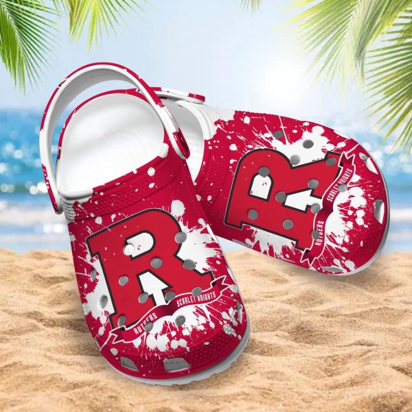 Rutgers Scarlet Knights Clog Shoes, Water Shoes – Gift for Men Women Fans – Gift for Men Women Fans