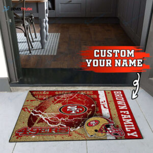 San Francisco 49ers Personalized Doormat Home Decor 2024 2025 26
